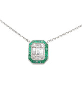Load image into Gallery viewer, Everlasting Illusion Diamond &amp; Emerald Pendant