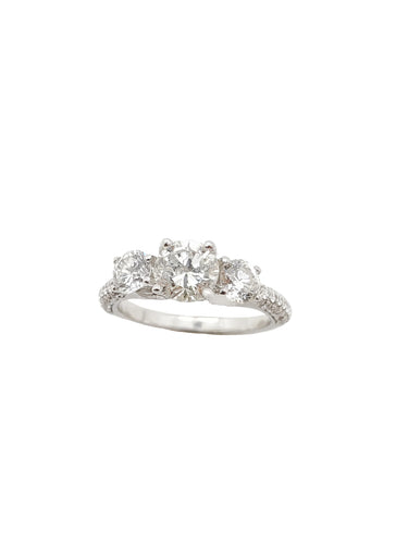 Alexandria 3 Stone Diamond Engagement Ring