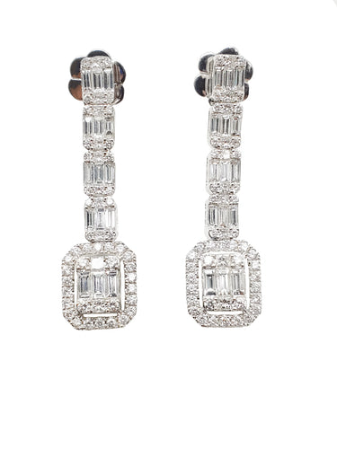Denver Diamond Baguette Earrings