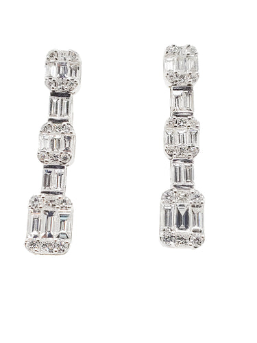 Lisbon Diamond Baguette Earrings