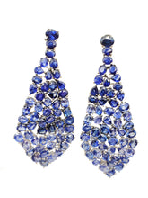 Load image into Gallery viewer, Lady Diana Blue Sapphire Bowtie Earrings
