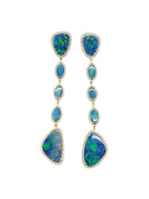 Load image into Gallery viewer, Sonya Opal &amp; Diamond Earrings