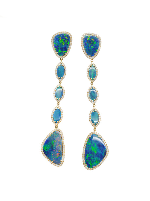 Sonya Opal & Diamond Earrings