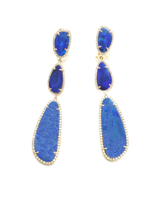Gisele Opal & Diamond Drop Earrings