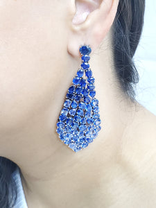 Lady Diana Blue Sapphire Bowtie Earrings