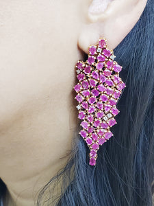 Asmara Ruby & Diamond Chandelier Earrings