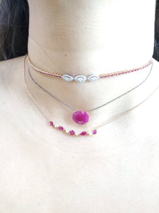 Arzu Ruby Oval Necklace