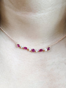 Cassini Diamond & Ruby Necklace