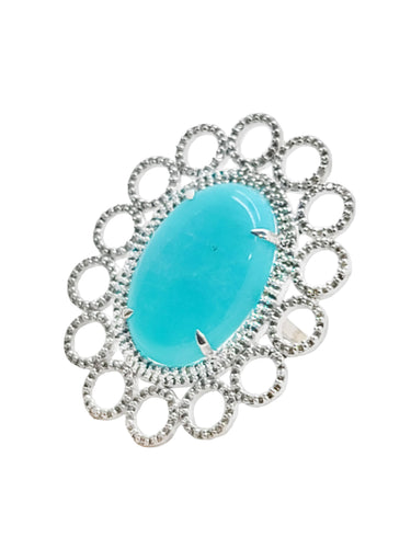 K A Y A  Turquoise & Diamond Cocktail Ring