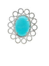 Load image into Gallery viewer, K A Y A  Turquoise &amp; Diamond Cocktail Ring