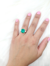 Load image into Gallery viewer, Sabrina Emerald, Pink &amp; White Diamond Ring
