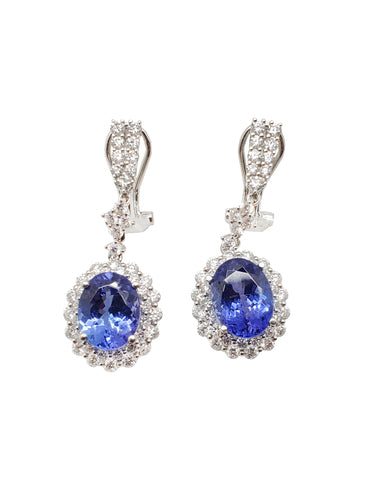 Duchess Diamond & Blue Sapphire Earrings