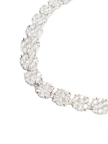 Moscow Diamond Cluster Riviera Necklace