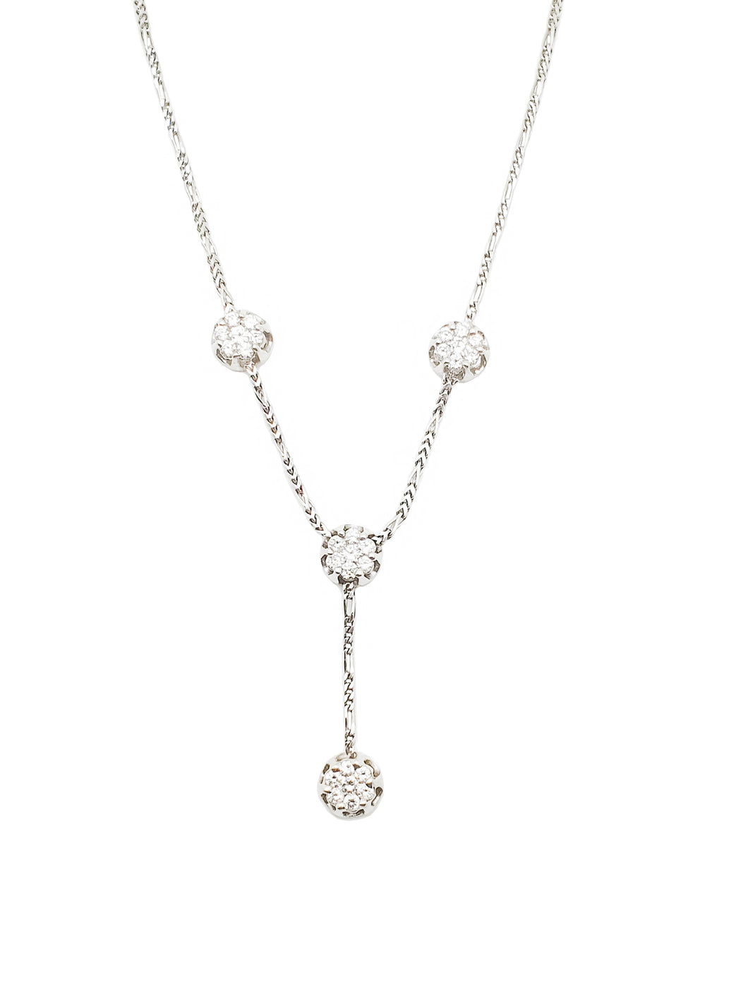 Brussels Flower Cluster Diamond Necklace