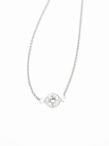 Austin Solitaire Round Diamond Necklace