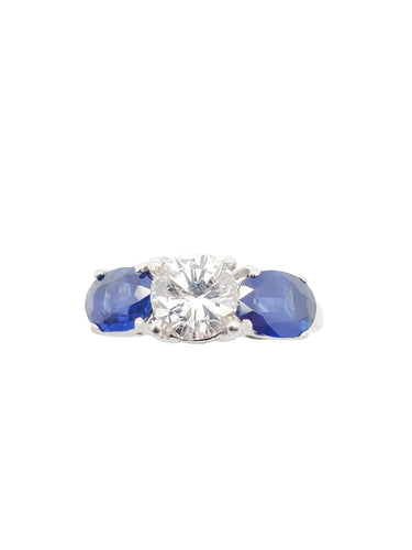 Mia Diamond & Blue Sapphire Ring