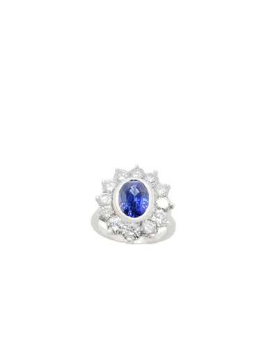 Penelope Diamond & Blue Sapphire Ring