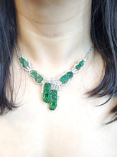 Load image into Gallery viewer, Nyoko Antique Jade &amp; Diamond Set