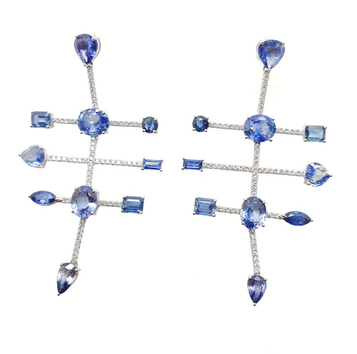 Anne Skylight Sapphire & Diamond Earrings