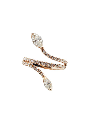 Havana Diamond Snake Ring