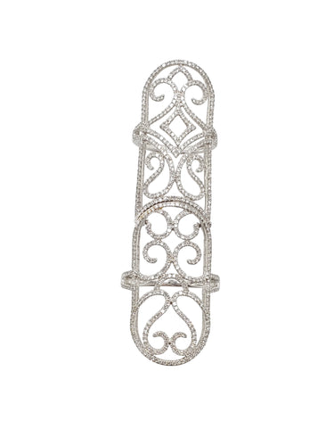 Istanbul Diamond Lace Full Double Finger Ring