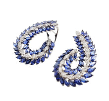 Load image into Gallery viewer, Lilliana Sapphire &amp; Diamond Earrings