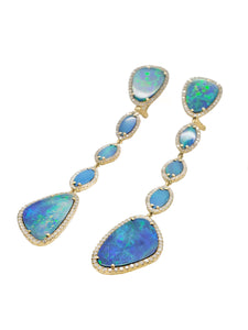 Sonya Opal & Diamond Earrings