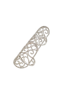 Istanbul Diamond Lace Full Double Finger Ring