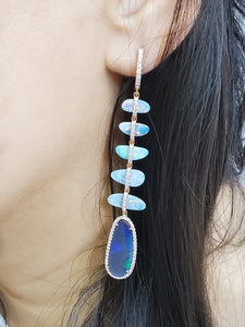 Celestia  Opal & Diamond Earrings