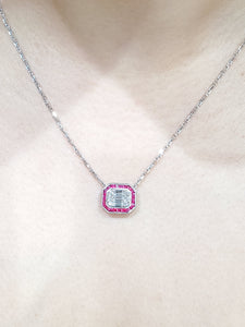 Fascinating Illusion Diamond & Ruby Pendant