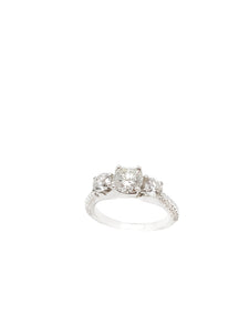 Alexandria 3 Stone Diamond Engagement Ring