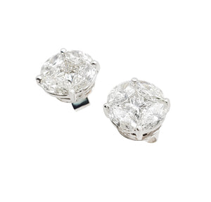 Mumbai Infinity Round Diamond Studs