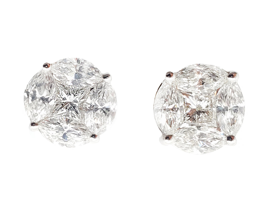 Mumbai Infinity Round Diamond Studs