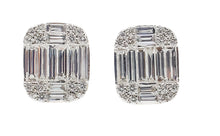 Load image into Gallery viewer, Manchester Illusion Baguette Diamond Stud