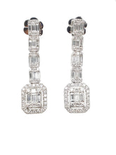 Load image into Gallery viewer, Denver Diamond Baguette Earrings