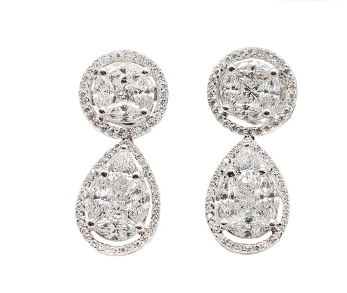 Madrid Infinity Diamond Drop Earrings