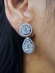 Madrid Infinity Diamond Drop Earrings