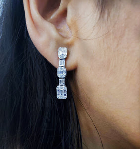 Lisbon Diamond Baguette Earrings