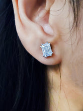 Load image into Gallery viewer, Oslo Emerald Cut Diamond Studs