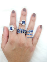 Load image into Gallery viewer, Saku Blue Sapphire &amp; Diamond Snake Ring