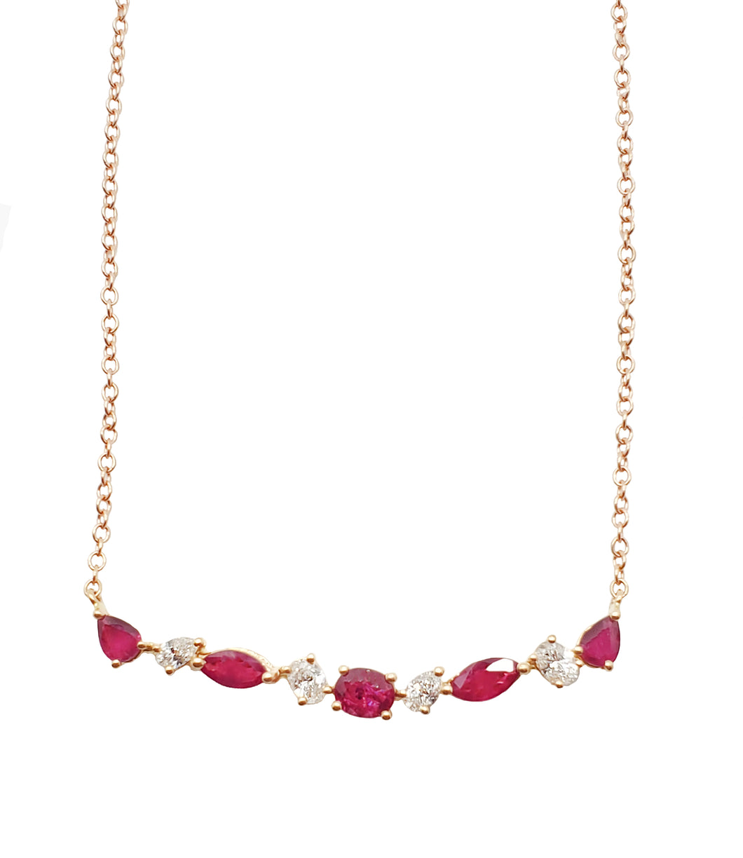 Cassini Diamond & Ruby Necklace