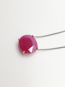 Arzu Ruby Oval Necklace