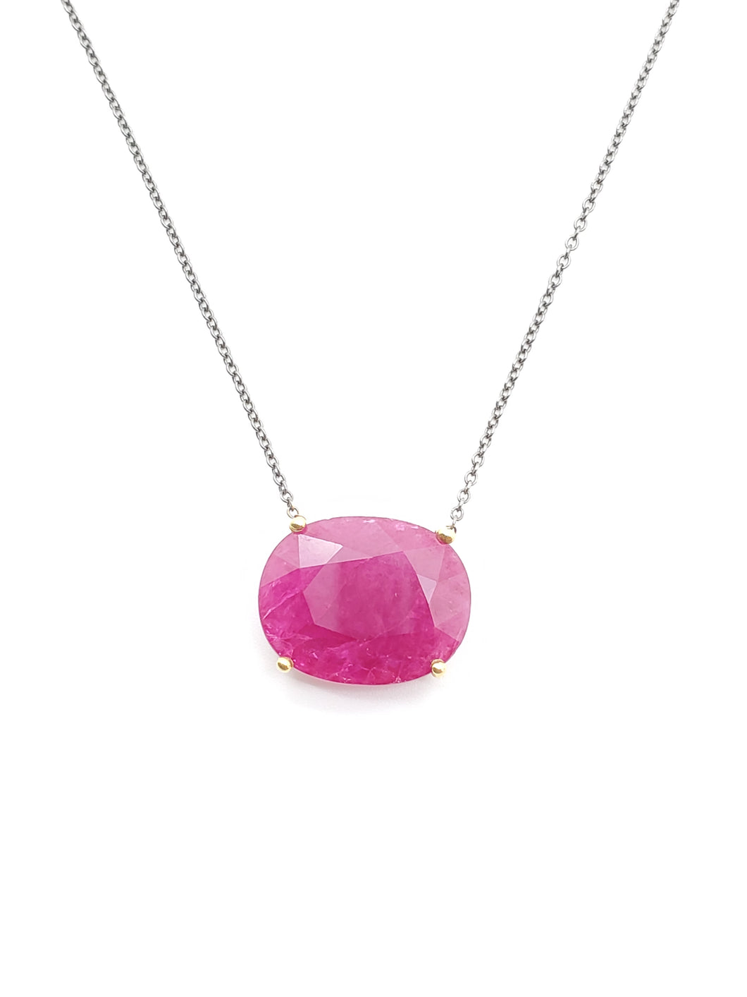 Arzu Ruby Oval Necklace