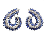 Load image into Gallery viewer, Lilliana Sapphire &amp; Diamond Earrings