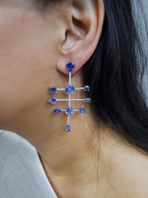 Load image into Gallery viewer, Anne Skylight Sapphire &amp; Diamond Earrings