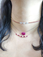 Load image into Gallery viewer, Ayva Ruby &amp; White Diamond Choker