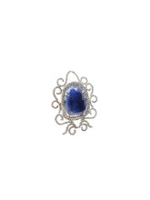 Load image into Gallery viewer, K U M R U  Blue Sapphire &amp; Icy Diamond Ring