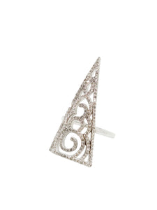 M E S U T  Icy Diamond Pyramid Ring