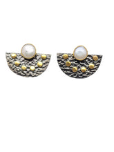 Load image into Gallery viewer, U M U T Pearl Shield Earring