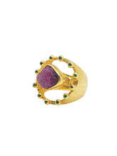 Load image into Gallery viewer, A S U M A N  Ruby &amp; Tsavorite Cocktail Ring